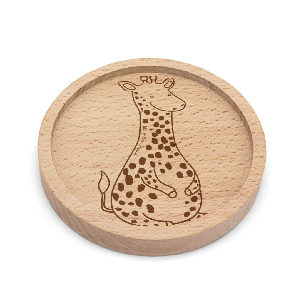 Holz Untersetzer Giraffe Zufrieden Untersetzer graviert, Holz Untersetzer, Gravierte Untersetzer, Untersetzer, Afrika, Wildtiere, Zufrieden, Giraffe, Abenteuer, Glück