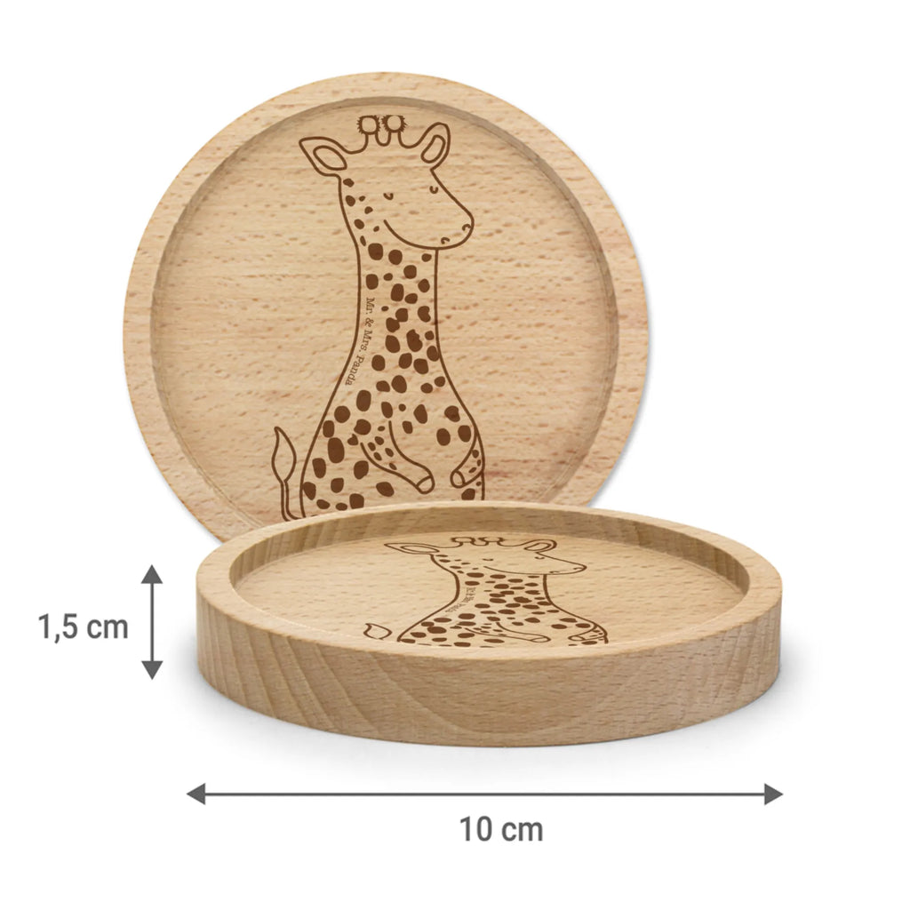 Holz Untersetzer Giraffe Zufrieden Untersetzer graviert, Holz Untersetzer, Gravierte Untersetzer, Untersetzer, Afrika, Wildtiere, Zufrieden, Giraffe, Abenteuer, Glück