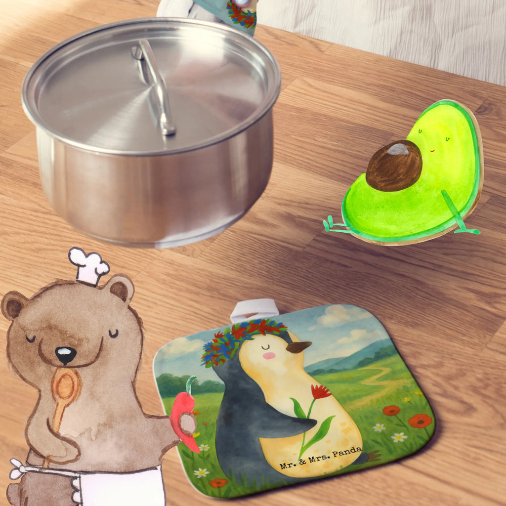 2er Set Topflappen  Pinguin Blumen Design Topflappen, Topfuntersetzer, Ofenhandschuh, Topflappen Set, Topflappen lustig, Topflappen mit Spruch, Ofenhandschuhe, Topfhandschuhe, Topfhandschuh, Topflappenset, Topflappen 2er Set, Schöne Topflappen, Pinguin, Pinguine, Blumenkranz, Universum, Leben, Wünsche, Ziele, Lebensziele, Motivation, Lebenslust, Liebeskummer, Geschenkidee