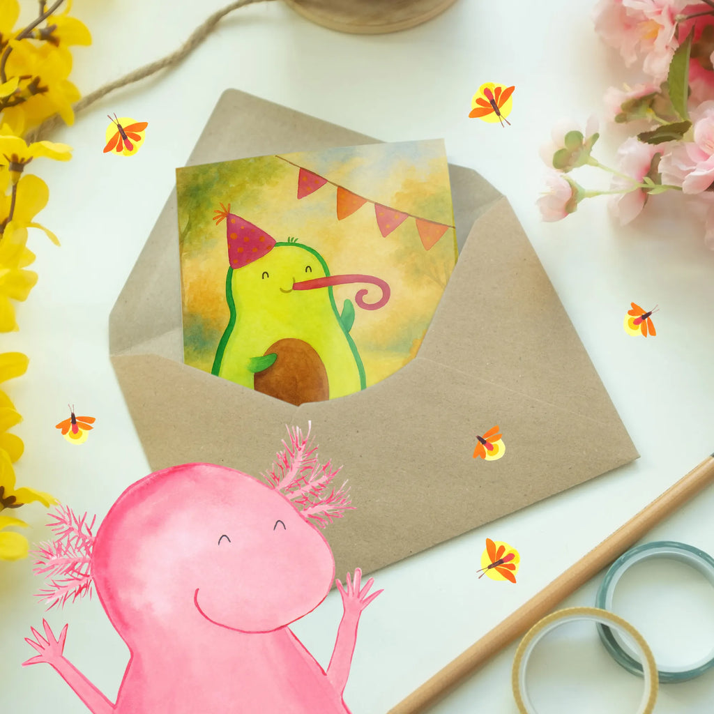 Grußkarte Avocado Geburtstag Design Grußkarte, Klappkarte, Einladungskarte, Glückwunschkarte, Hochzeitskarte, Geburtstagskarte, Karte, Ansichtskarten, Avocado, Veggie, Vegan, Gesund