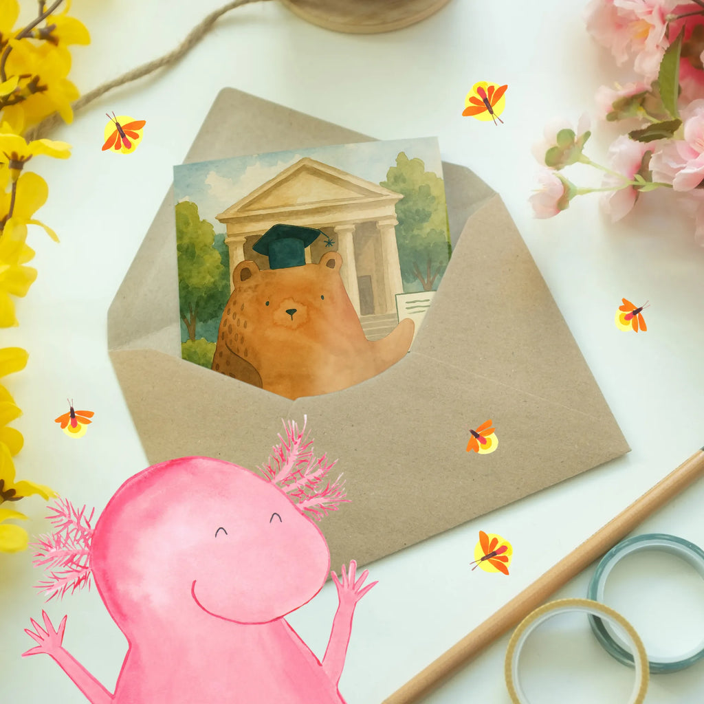 Grußkarte Bär Prüfung Design Grußkarte, Klappkarte, Einladungskarte, Glückwunschkarte, Hochzeitskarte, Geburtstagskarte, Karte, Ansichtskarten, Bär, Teddy, Teddybär, Abitur, Prüfungen, Prüfung bestanden, Abschluss, Zeugnis, Abschlusszeugnis