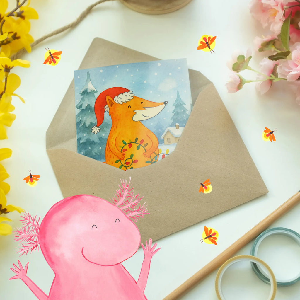 Grußkarte Fuchs Weihnachten Design Grußkarte, Klappkarte, Einladungskarte, Glückwunschkarte, Hochzeitskarte, Geburtstagskarte, Karte, Ansichtskarten, Winter, Weihnachten, Weihnachtsdeko, Nikolaus, Advent, Heiligabend, Wintermotiv, Fuchs, Füchse, Spruch schön, Geschenk Weihnachten, Weihnachtsmann, Weihnachtszeit