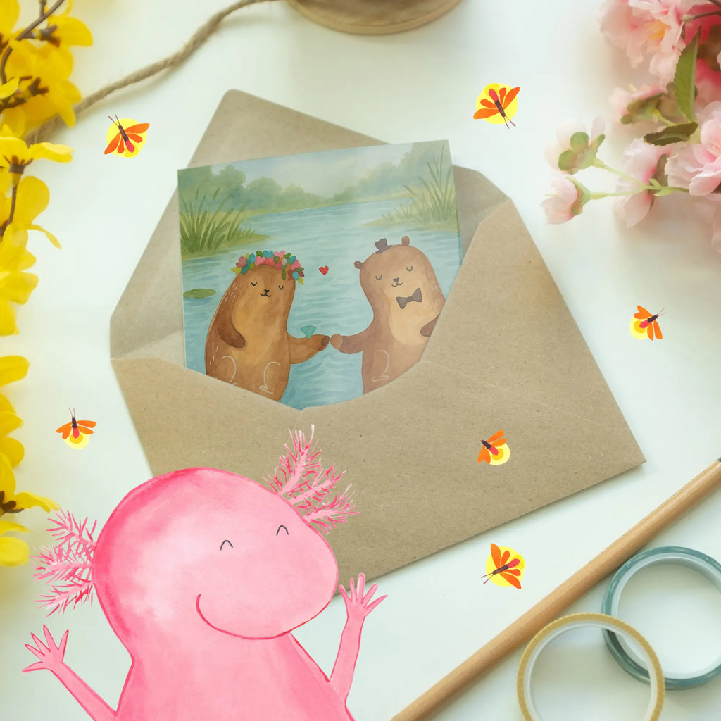 Grußkarte Hochzeit Otter Design Grußkarte, Klappkarte, Einladungskarte, Glückwunschkarte, Hochzeitskarte, Geburtstagskarte, Karte, Ansichtskarten, Hochzeit, Hochzeitsgeschenk, Ehe, Hochzeitsfeier, Trauung, Trauungsgeschenk, Verlobungsfeier, Verlobungsgeschenk, Hochzeitsgeschenkideen, Hochzeitsgeschenke für Brautpaar, Hochzeitstag, Geschenk zur Hochzeit