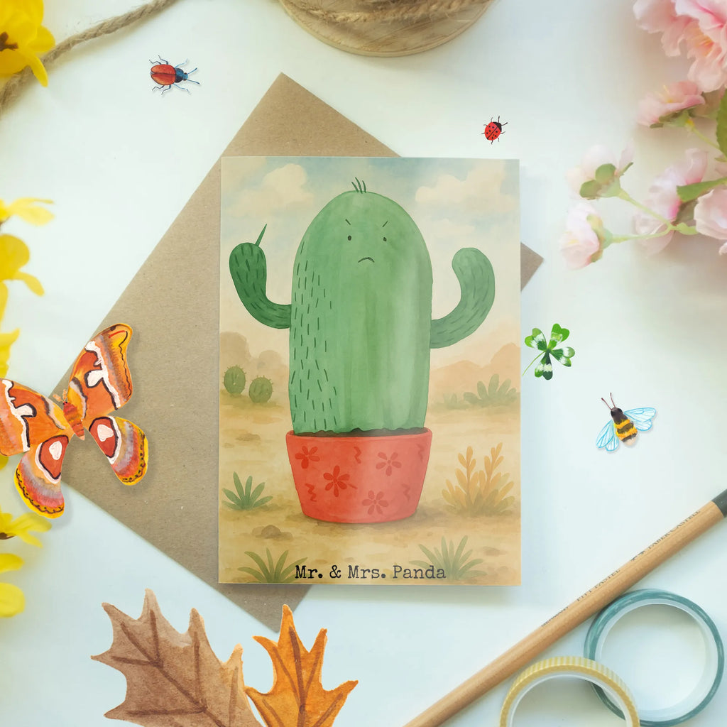 Grußkarte Kaktus Wut Design Grußkarte, Klappkarte, Einladungskarte, Glückwunschkarte, Hochzeitskarte, Geburtstagskarte, Karte, Ansichtskarten, Kaktus, Kakteen, ärgern, Büro, Schule, Büroalltag, Chefin, Kollege, Kollegin, wütend