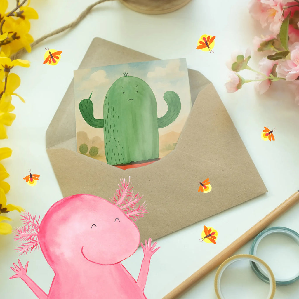 Grußkarte Kaktus Wut Design Grußkarte, Klappkarte, Einladungskarte, Glückwunschkarte, Hochzeitskarte, Geburtstagskarte, Karte, Ansichtskarten, Kaktus, Kakteen, ärgern, Büro, Schule, Büroalltag, Chefin, Kollege, Kollegin, wütend