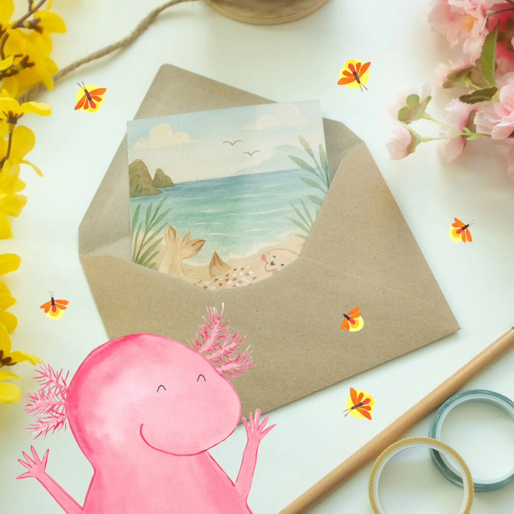 Grußkarte Robbe Liegen Design Grußkarte, Klappkarte, Einladungskarte, Glückwunschkarte, Hochzeitskarte, Geburtstagskarte, Karte, Ansichtskarten, Tiermotive, Gute Laune, lustige Sprüche, Tiere, Robbe, Robben, Seehund, Strand, Meerestier, Ostsee, Nordsee, Lachen, Freude