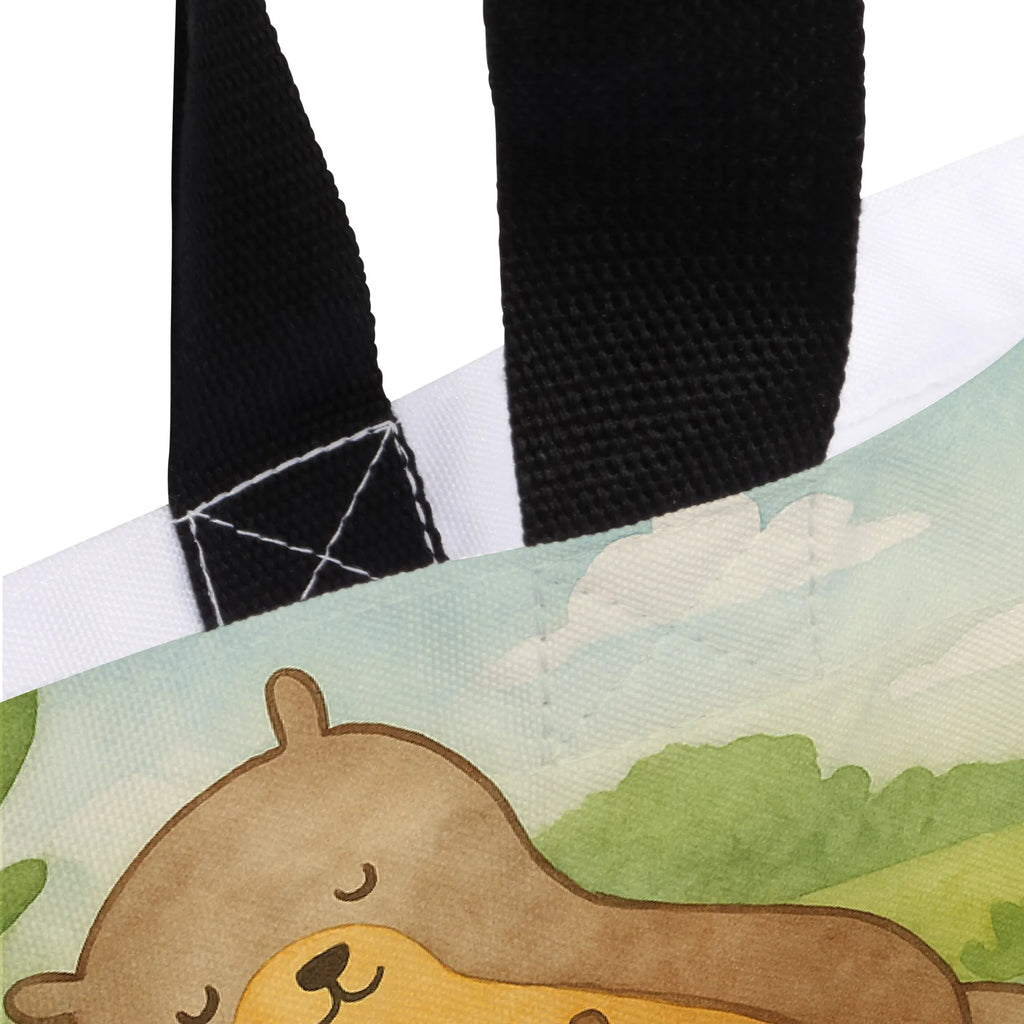 Shopper Otter Kind Design Beutel, Einkaufstasche, Tasche, Strandtasche, Einkaufsbeutel, Shopper, Schultasche, Freizeittasche, Tragebeutel, Schulbeutel, Alltagstasche, Otter, Fischotter, Seeotter, Otter Seeotter See Otter