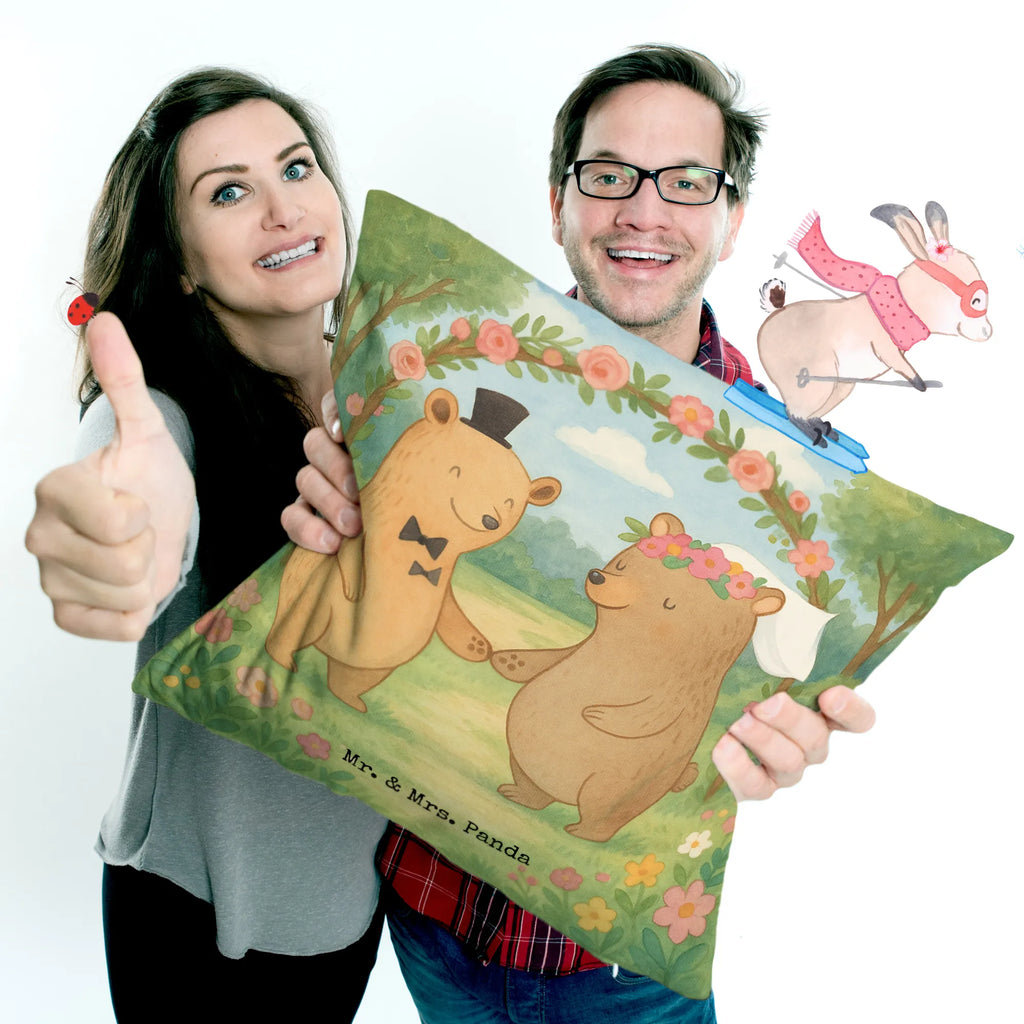40x40 Kissen Bären Heirat Design Kissenhülle, Kopfkissen, Sofakissen, Dekokissen, Motivkissen, sofakissen, sitzkissen, Kissen, Kissenbezüge, Kissenbezug 40x40, Kissen 40x40, Kissenhülle 40x40, Zierkissen, Couchkissen, Dekokissen Sofa, Sofakissen 40x40, Dekokissen 40x40, Kopfkissen 40x40, Kissen 40x40 Waschbar, Hochzeit, Hochzeitsgeschenk, Ehe, Hochzeitsfeier, Trauung, Trauungsgeschenk, Hochzeitskarte, Verlobungsfeier, Verlobungsgeschenk, Hochzeitsgeschenkideen, Hochzeitsgeschenke für Brautpaar, Hochzeitstag, Geschenk zur Hochzeit
