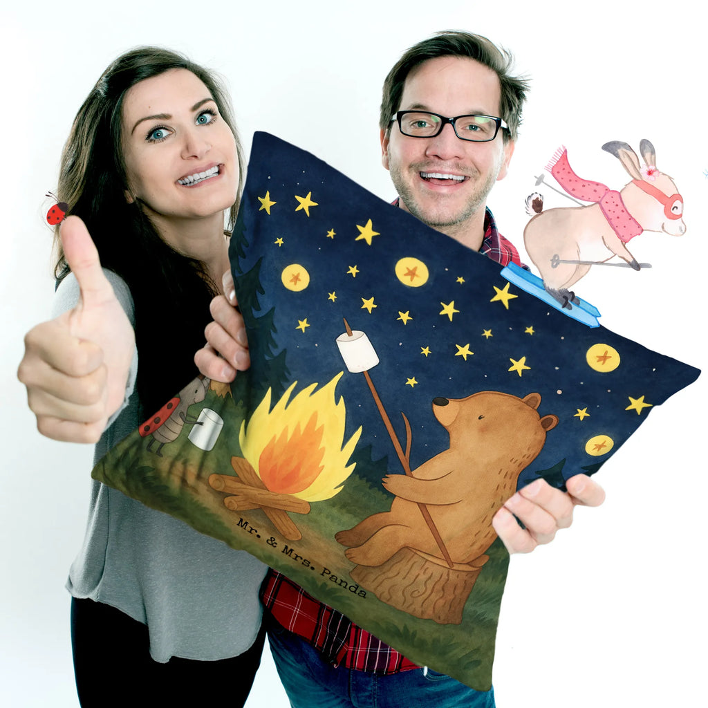 40x40 Kissen Bär & Marienkäfer Lagerfeuer Design Kissenhülle, Kopfkissen, Sofakissen, Dekokissen, Motivkissen, sofakissen, sitzkissen, Kissen, Kissenbezüge, Kissenbezug 40x40, Kissen 40x40, Kissenhülle 40x40, Zierkissen, Couchkissen, Dekokissen Sofa, Sofakissen 40x40, Dekokissen 40x40, Kopfkissen 40x40, Kissen 40x40 Waschbar, Bär, Teddy, Teddybär, Lagerfeuer