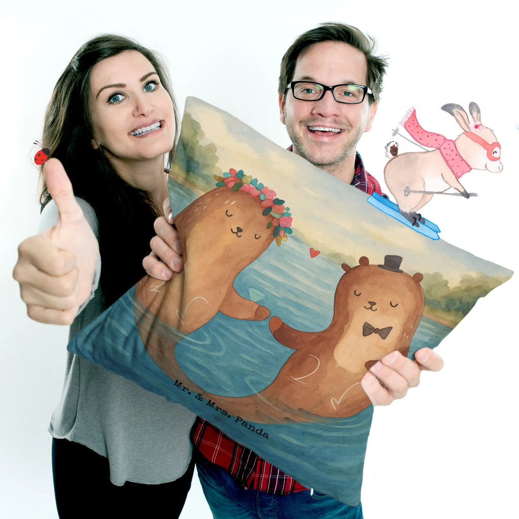 40x40 Kissen Hochzeit Otter Design Kissenhülle, Kopfkissen, Sofakissen, Dekokissen, Motivkissen, sofakissen, sitzkissen, Kissen, Kissenbezüge, Kissenbezug 40x40, Kissen 40x40, Kissenhülle 40x40, Zierkissen, Couchkissen, Dekokissen Sofa, Sofakissen 40x40, Dekokissen 40x40, Kopfkissen 40x40, Kissen 40x40 Waschbar, Hochzeit, Hochzeitsgeschenk, Ehe, Hochzeitsfeier, Trauung, Trauungsgeschenk, Hochzeitskarte, Verlobungsfeier, Verlobungsgeschenk, Hochzeitsgeschenkideen, Hochzeitsgeschenke für Brautpaar, Hochzeitstag, Geschenk zur Hochzeit