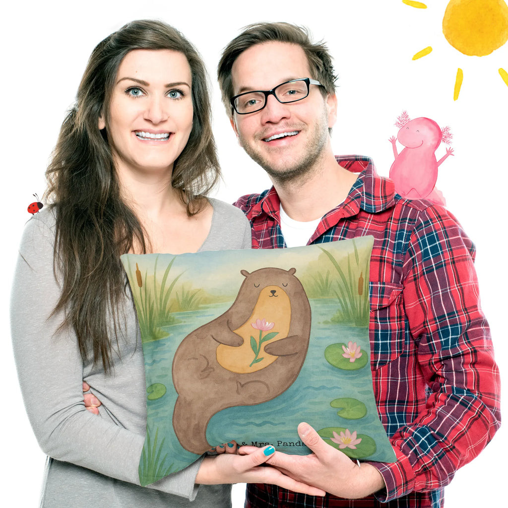 40x40 Kissen Otter Seerose Design Kissenhülle, Kopfkissen, Sofakissen, Dekokissen, Motivkissen, sofakissen, sitzkissen, Kissen, Kissenbezüge, Kissenbezug 40x40, Kissen 40x40, Kissenhülle 40x40, Zierkissen, Couchkissen, Dekokissen Sofa, Sofakissen 40x40, Dekokissen 40x40, Kopfkissen 40x40, Kissen 40x40 Waschbar, Otter, Fischotter, Seeotter, Otter Seeotter See Otter