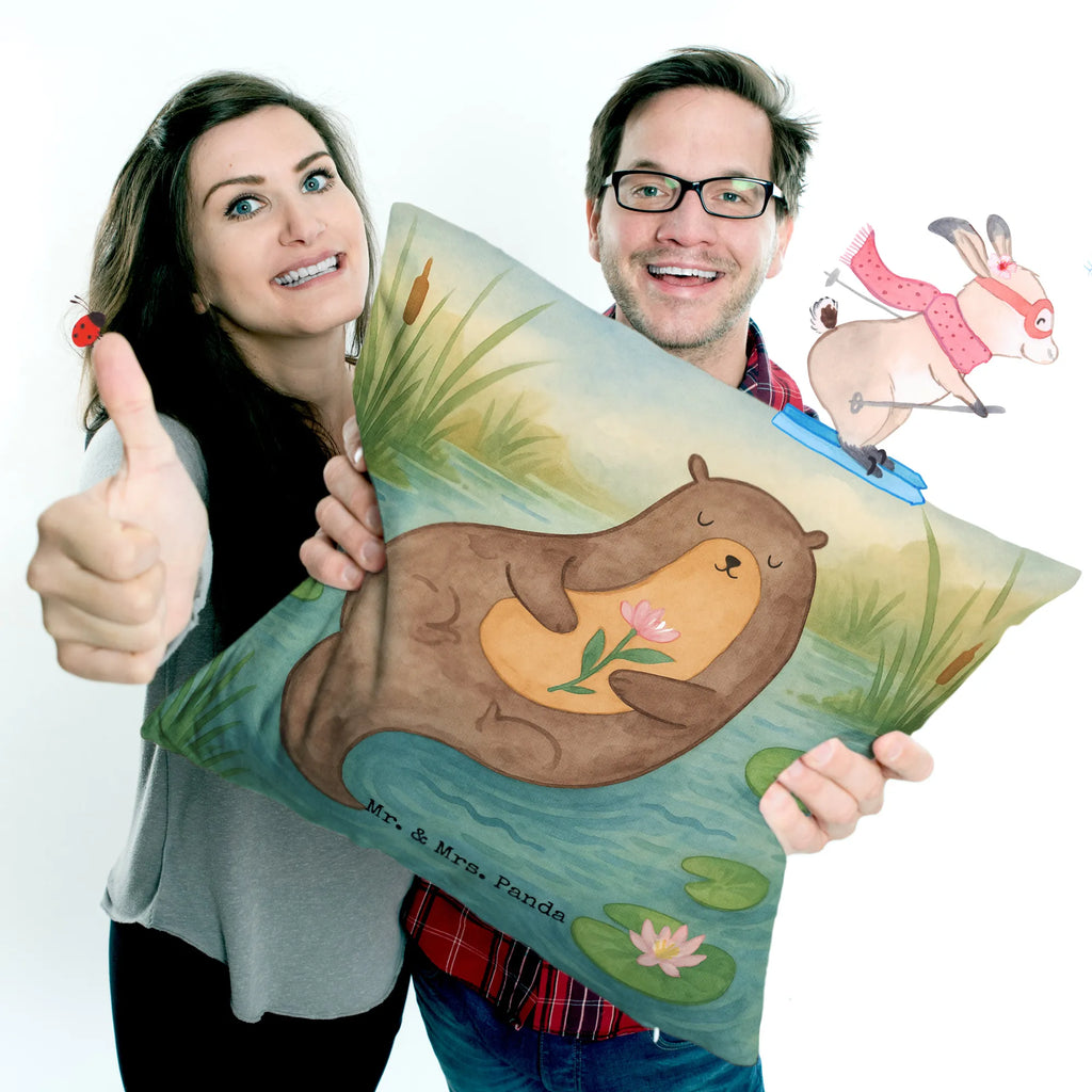 40x40 Kissen Otter Seerose Design Kissenhülle, Kopfkissen, Sofakissen, Dekokissen, Motivkissen, sofakissen, sitzkissen, Kissen, Kissenbezüge, Kissenbezug 40x40, Kissen 40x40, Kissenhülle 40x40, Zierkissen, Couchkissen, Dekokissen Sofa, Sofakissen 40x40, Dekokissen 40x40, Kopfkissen 40x40, Kissen 40x40 Waschbar, Otter, Fischotter, Seeotter, Otter Seeotter See Otter