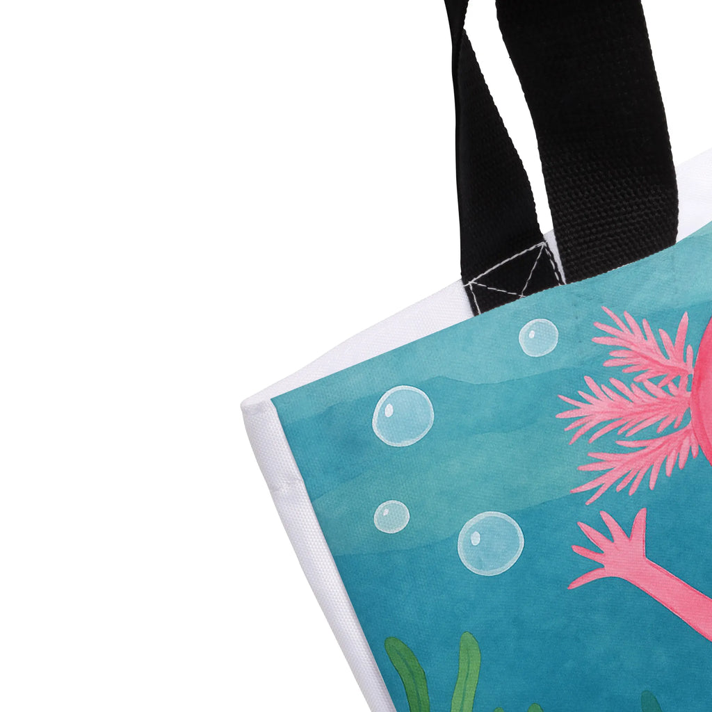 Shopper Axolotl Hurra Design Beutel, Einkaufstasche, Tasche, Strandtasche, Einkaufsbeutel, Shopper, Schultasche, Freizeittasche, Tragebeutel, Schulbeutel, Alltagstasche, Axolotl, Molch, Axolot, Schwanzlurch, Lurch, Lurche, fröhlich, Spaß, Freude, Motivation, Zufriedenheit