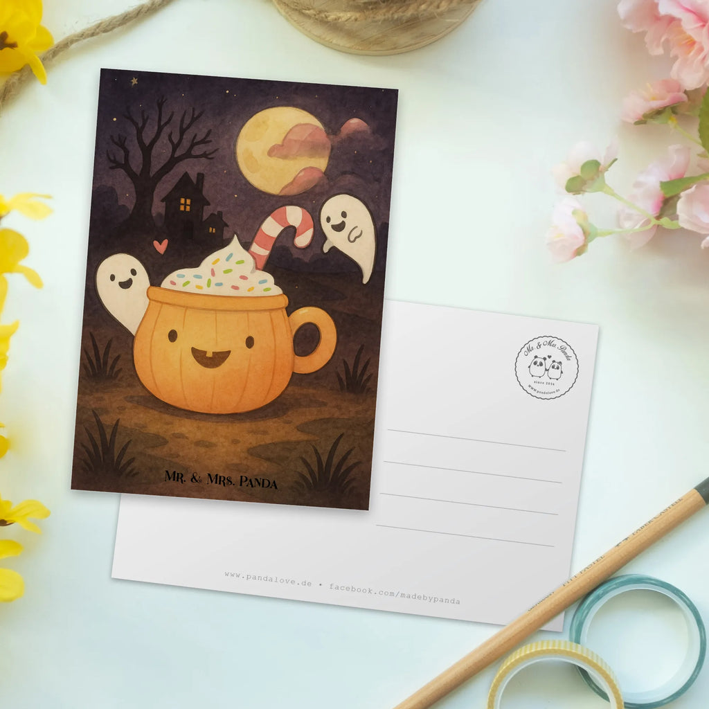 Postkarte Kaffee Gespenst Design Postkarte, Karte, Geschenkkarte, Grußkarte, Einladung, Ansichtskarte, Geburtstagskarte, Einladungskarte, Dankeskarte, Ansichtskarten, Einladung Geburtstag, Einladungskarten Geburtstag, Halloween, Deko, Martinssingen, Dekoration, Geschenke, Schenken, Halloween Deko, Trick or Treat, Süßes sonst gibt's saures, Pumpkin spiced Latte, Kaffee, Gespenst