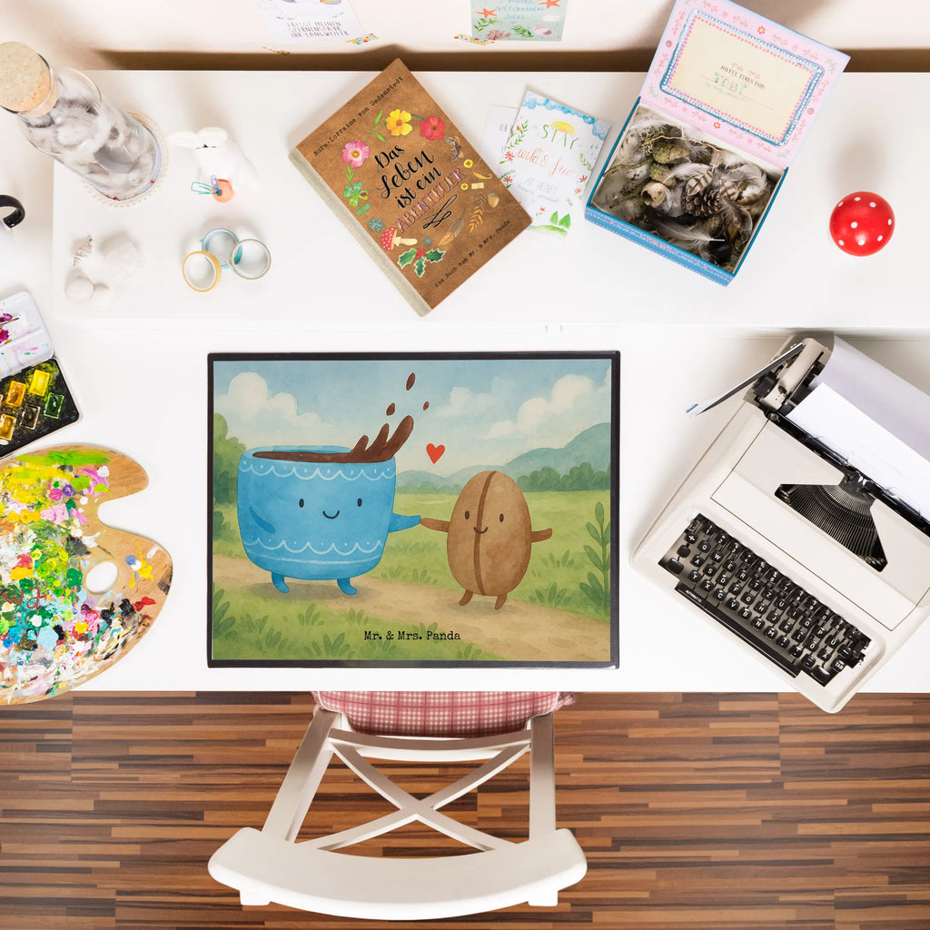 Schreibtischunterlage Kaffee Bohne Design Schreibunterlage, Schreibtischauflage, Bürobedarf, Büroartikel, Schreibwaren, Schreibtisch Unterlagen, Schreibtischunterlage Groß, Tiermotive, Gute Laune, lustige Sprüche, Tiere, Kaffee, Kaffeebohne, Genuss, Zufriedenheit, Glück