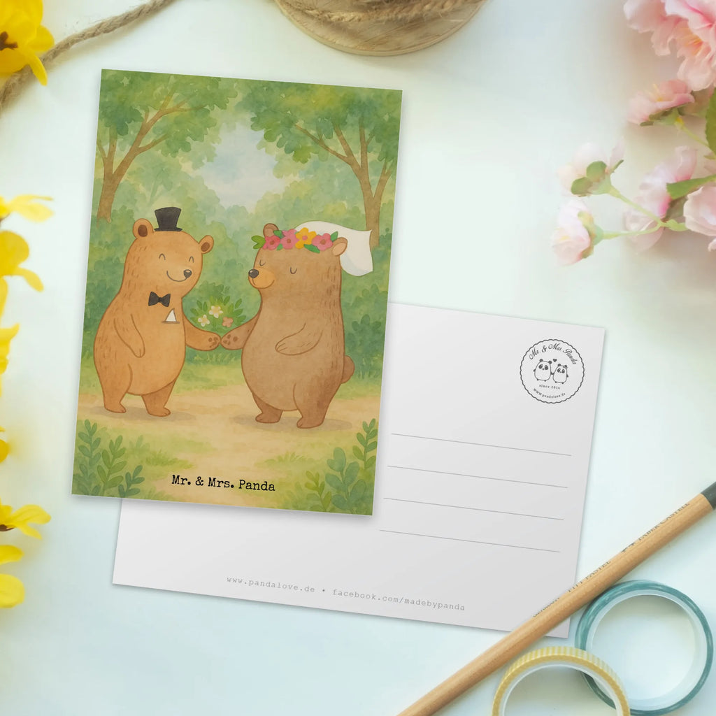Postkarte Bären Heirat Design Postkarte, Karte, Geschenkkarte, Grußkarte, Einladung, Ansichtskarte, Geburtstagskarte, Einladungskarte, Dankeskarte, Ansichtskarten, Einladung Geburtstag, Einladungskarten Geburtstag, Hochzeit, Hochzeitsgeschenk, Ehe, Hochzeitsfeier, Trauung, Trauungsgeschenk, Hochzeitskarte, Verlobungsfeier, Verlobungsgeschenk, Hochzeitsgeschenkideen, Hochzeitsgeschenke für Brautpaar, Hochzeitstag, Geschenk zur Hochzeit