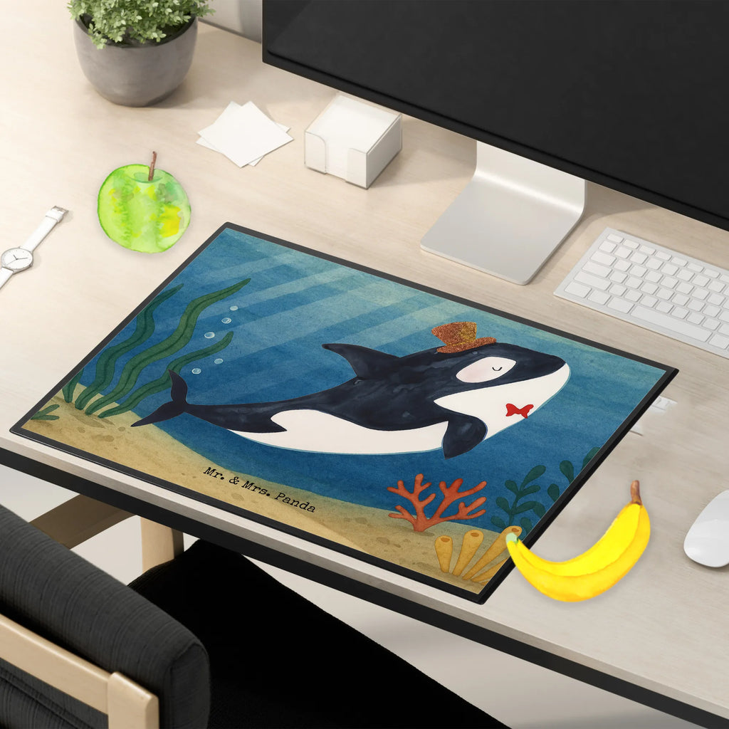 Schreibtischunterlage Orca Zylinder Design Schreibunterlage, Schreibtischauflage, Bürobedarf, Büroartikel, Schreibwaren, Schreibtisch Unterlagen, Schreibtischunterlage Groß, Meerestiere, Meer, Urlaub, Narwal, Glitter, Konfetti, Glitzer, Geburtstag, Feier, Fete, Fest, Glückwunsch, Orca