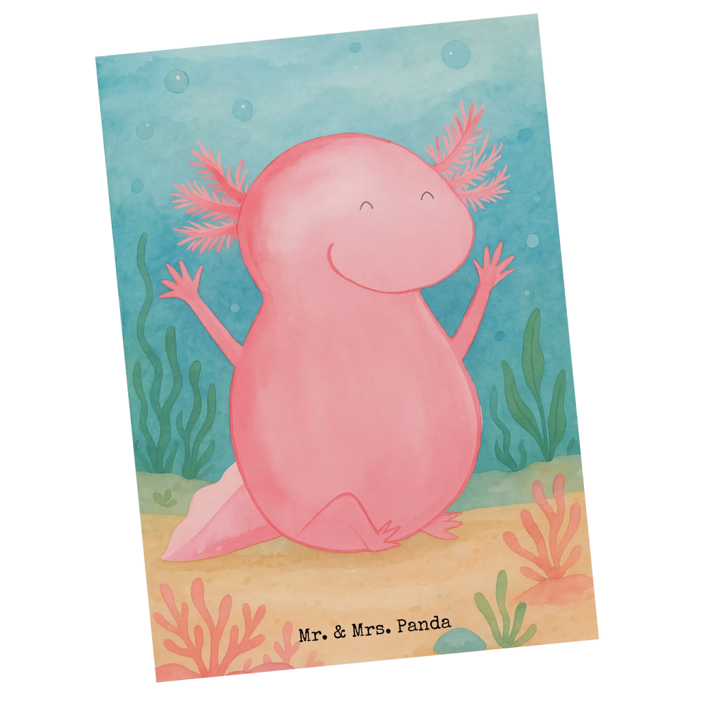 Postkarte Axolotl Hurra Design Postkarte, Karte, Geschenkkarte, Grußkarte, Einladung, Ansichtskarte, Geburtstagskarte, Einladungskarte, Dankeskarte, Ansichtskarten, Einladung Geburtstag, Einladungskarten Geburtstag, Axolotl, Molch, Axolot, Schwanzlurch, Lurch, Lurche, fröhlich, Spaß, Freude, Motivation, Zufriedenheit