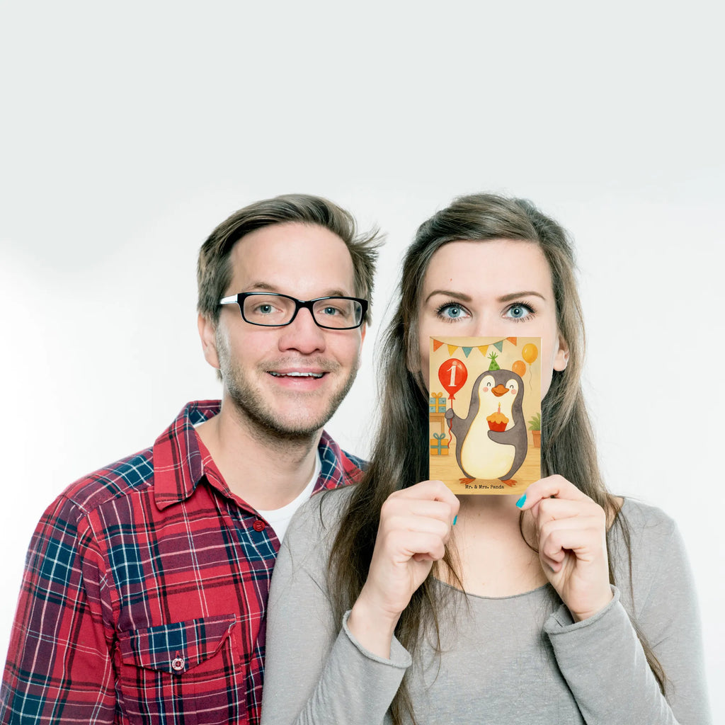 Postkarte 1. Geburtstag Pinguin Luftballon Design Postkarte, Karte, Geschenkkarte, Grußkarte, Einladung, Ansichtskarte, Geburtstagskarte, Einladungskarte, Dankeskarte, Ansichtskarten, Einladung Geburtstag, Einladungskarten Geburtstag, Geburtstag, Geburtstagsgeschenk, Geschenk, Pinguin, Geburtstage, Happy Birthday, Geburtstagsfeier