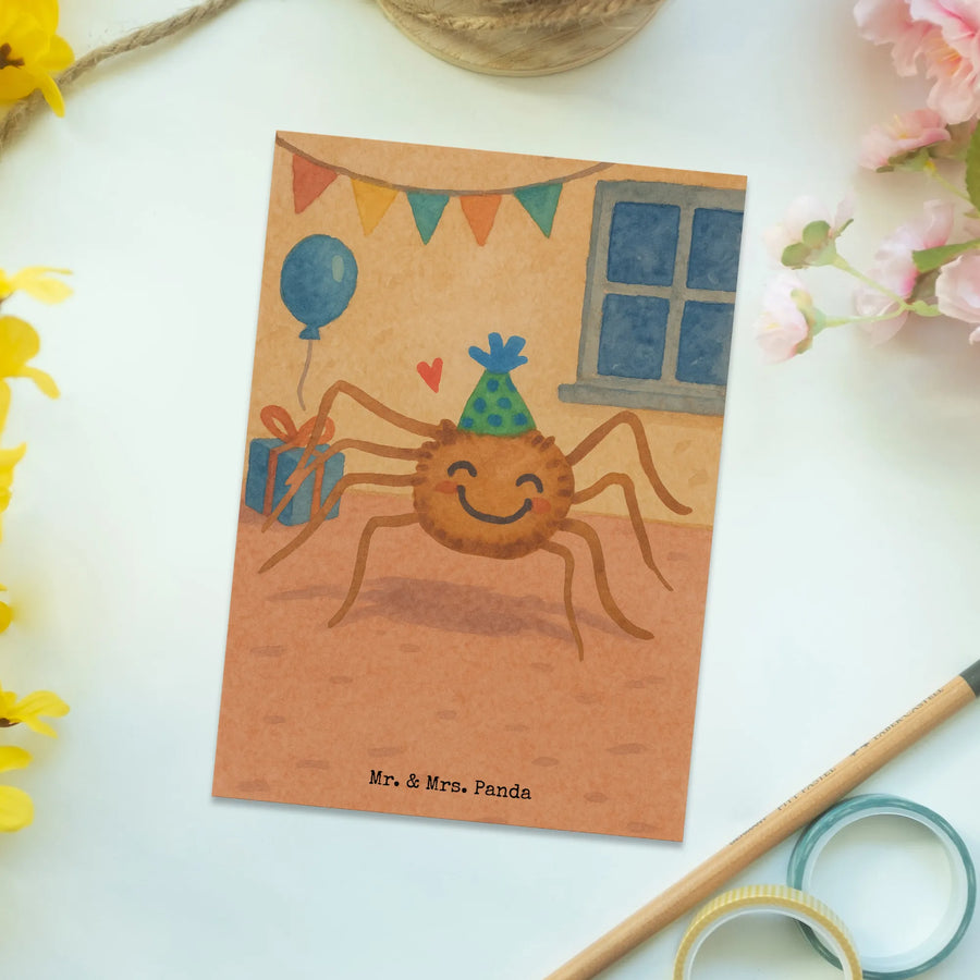 Postkarte Spinne Agathe Party Design