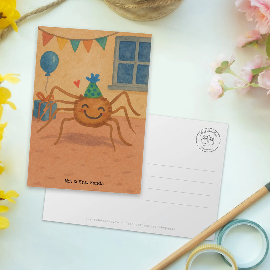 Postkarte Spinne Agathe Party Design