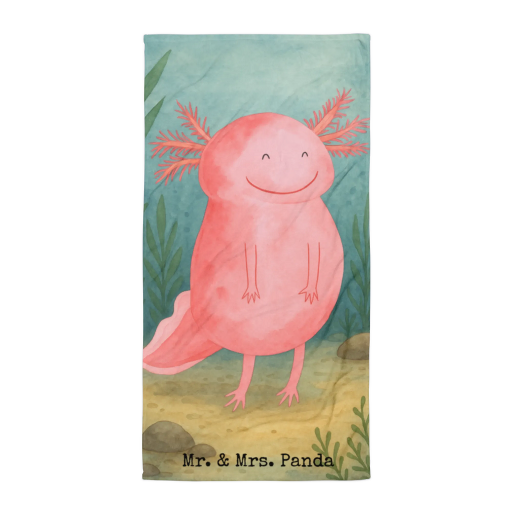 XL Badehandtuch Axolotl Glücklich Design