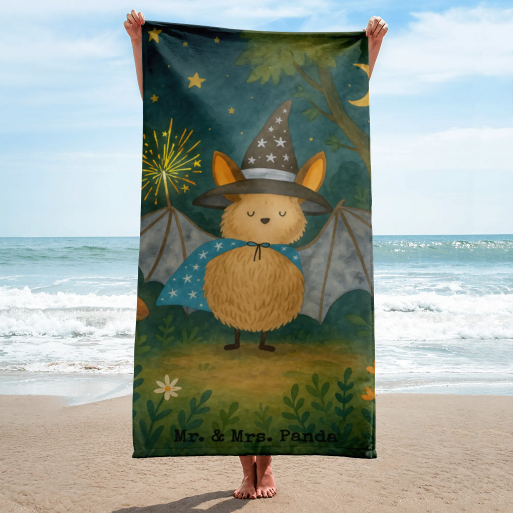 XL Badehandtuch Fledermaus Zauberer Design Handtuch, Badetuch, Duschtuch, Strandtuch, Saunatuch, Tiermotive, Gute Laune, lustige Sprüche, Tiere, Fledermaus, Fledermäuse, Zauberer, Magier, Frauen, reinsteigern