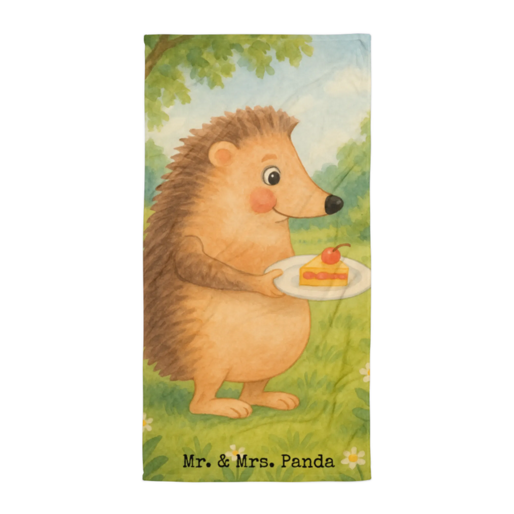 XL Badehandtuch Igel Kuchenstück Design Handtuch, Badetuch, Duschtuch, Strandtuch, Saunatuch, Tiermotive, Gute Laune, lustige Sprüche, Tiere, Igel, Essen Spruch, Kuchen, Backen Geschenk, Kuchen backen, Einladung Party, Geburtstagskuchen, Torte