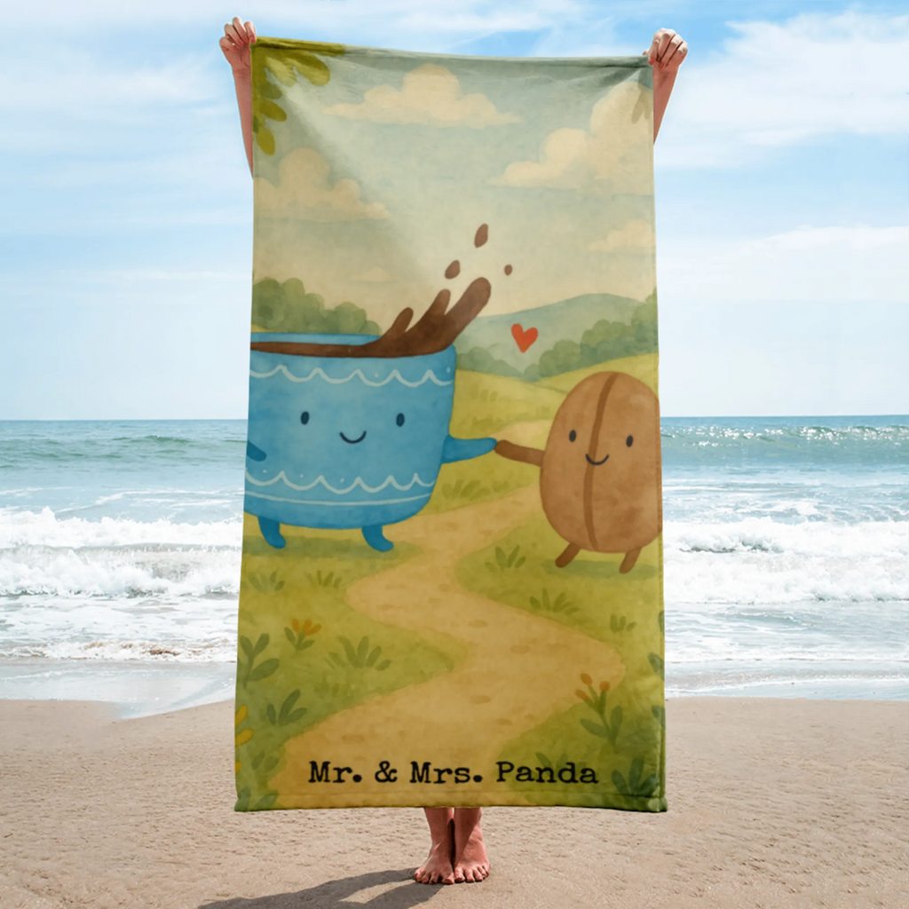 XL Badehandtuch Kaffee Bohne Design Handtuch, Badetuch, Duschtuch, Strandtuch, Saunatuch, Tiermotive, Gute Laune, lustige Sprüche, Tiere, Kaffee, Kaffeebohne, Genuss, Zufriedenheit, Glück
