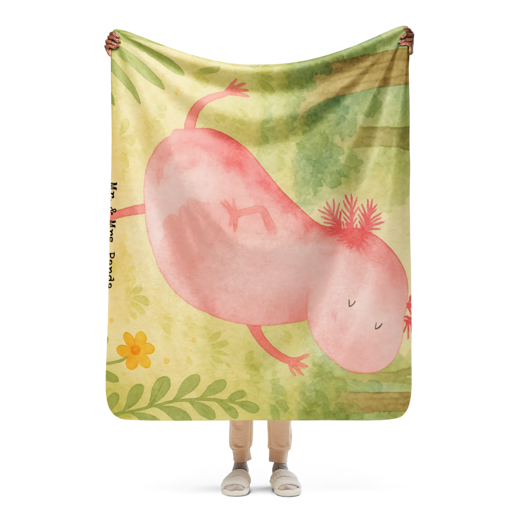 Sherpa Kuscheldecke Axolotl Tanzen Design Axolotl, Molch, Axolot, Sterne, Schwanzlurch, Freundin, Lurche, Lurch, Dachschaden, beste Freundin, verrückt