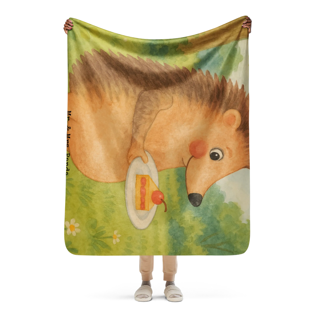 Sherpa Kuscheldecke Igel Kuchenstück Design Tiermotive, Gute Laune, lustige Sprüche, Tiere, Essen Spruch, Torte, Igel, Einladung Party, Kuchen backen, Backen Geschenk, Geburtstagskuchen, Kuchen