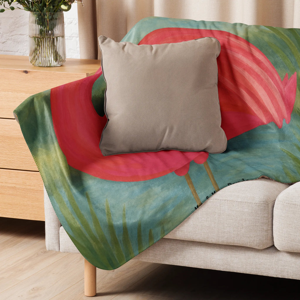 Sherpa Kuscheldecke Flamingo Stolz Design Flamingo, Mama, stolz, Freude, Schwester, Tochter, beste Freundin, Selbstakzeptanz, Selbstliebe, Freundin