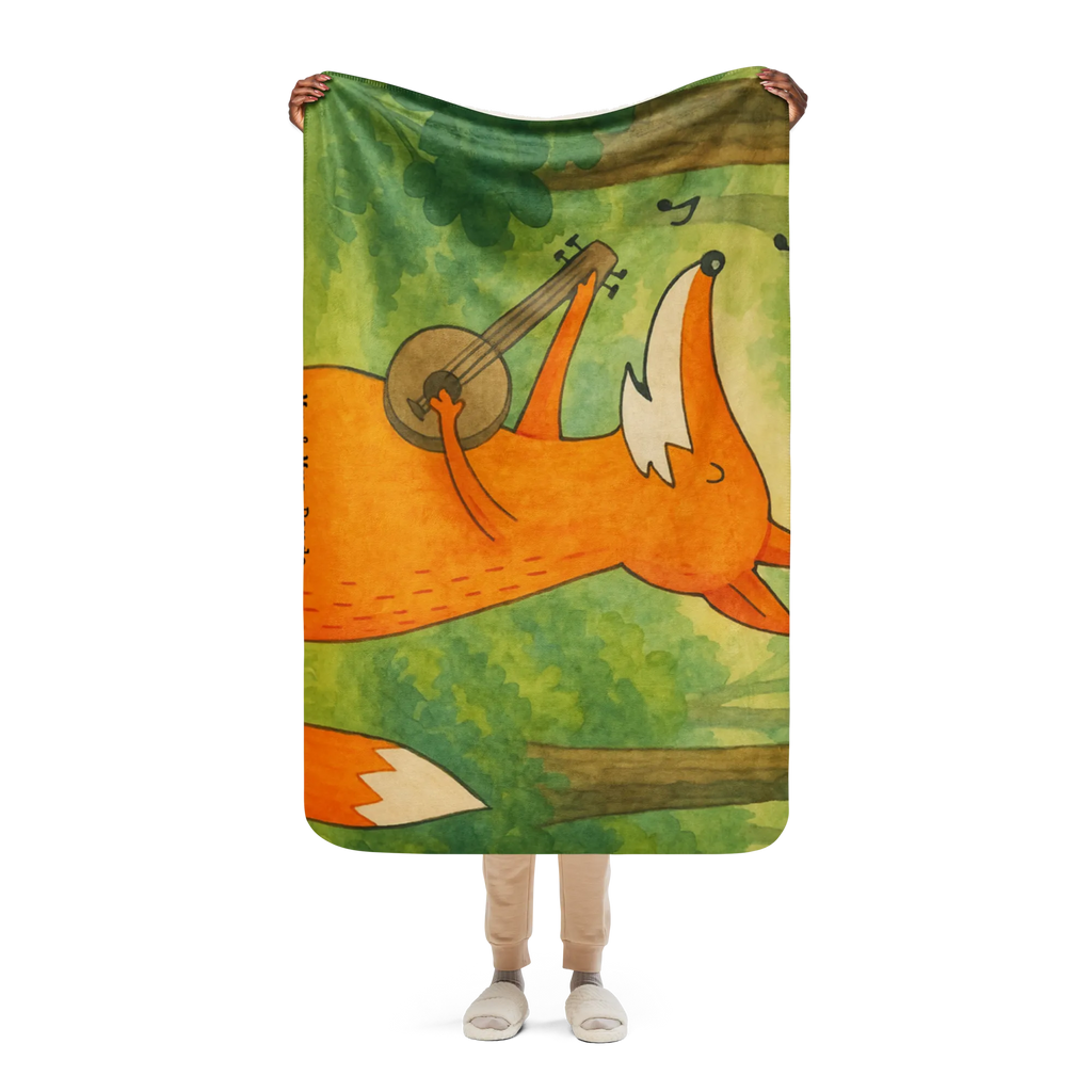 Sherpa Kuscheldecke Fuchs Gitarre Design Fuchs, Sänger, Füchse, Geschenk Musiker, Musik Spruch, Sängerin, Gitarre, Musikerin