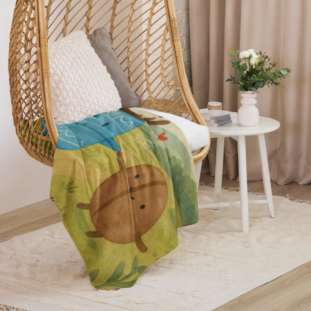 Sherpa Kuscheldecke Kaffee Bohne Design Tiermotive, Gute Laune, lustige Sprüche, Tiere, Kaffee, Glück, Genuss, Zufriedenheit, Kaffeebohne