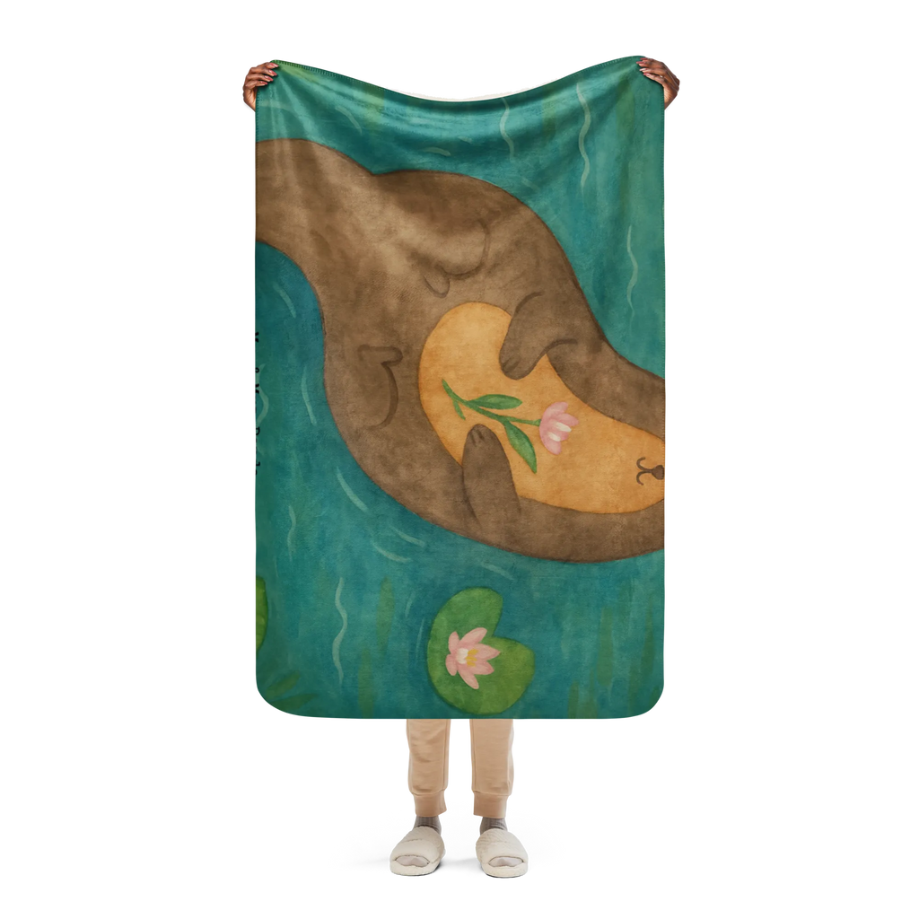 Sherpa Kuscheldecke Otter Seerose Design Otter, Fischotter, Seeotter, Otter Seeotter See Otter