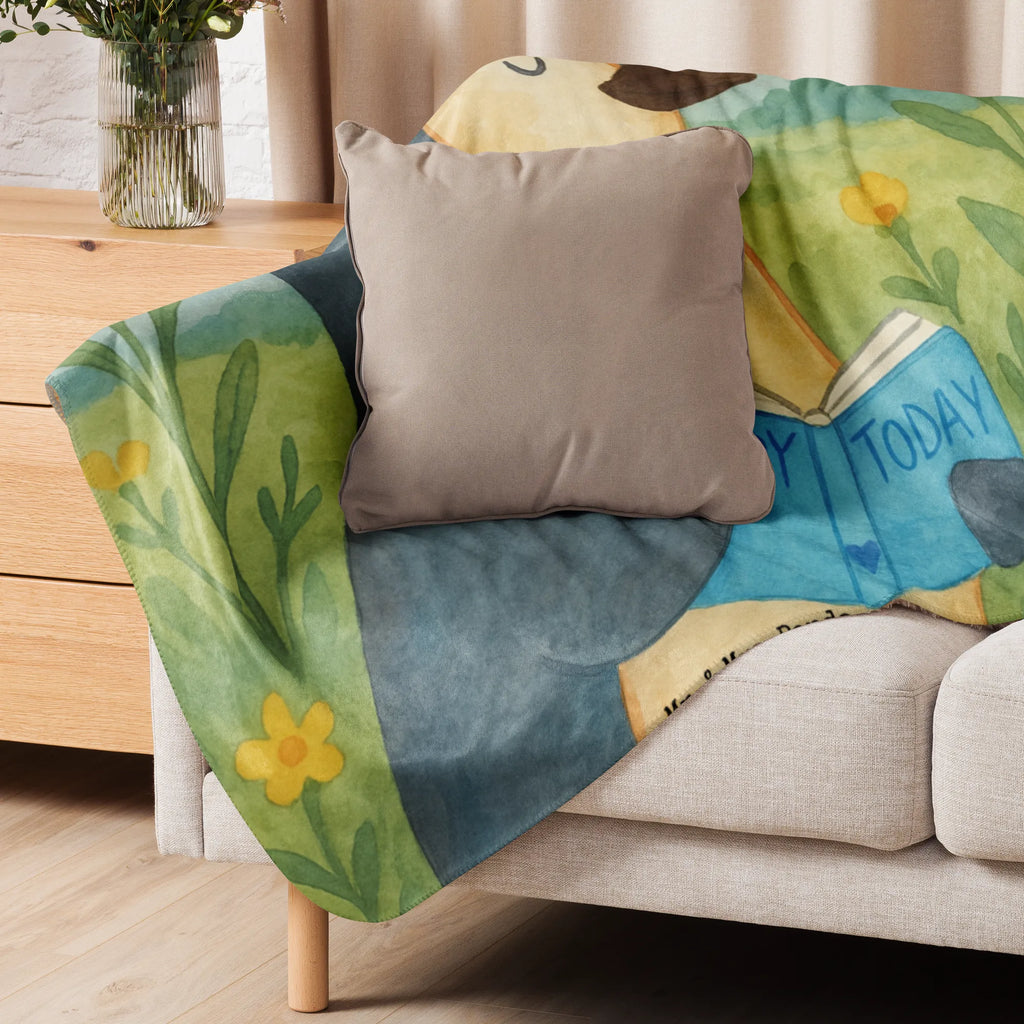 Sherpa Kuscheldecke Pinguin Buch Design Pinguin, Freizeit, Ferien, Lesen, Bücherwurm, Pinguine, Faulenzen, Urlaub, Buch, Nichtstun