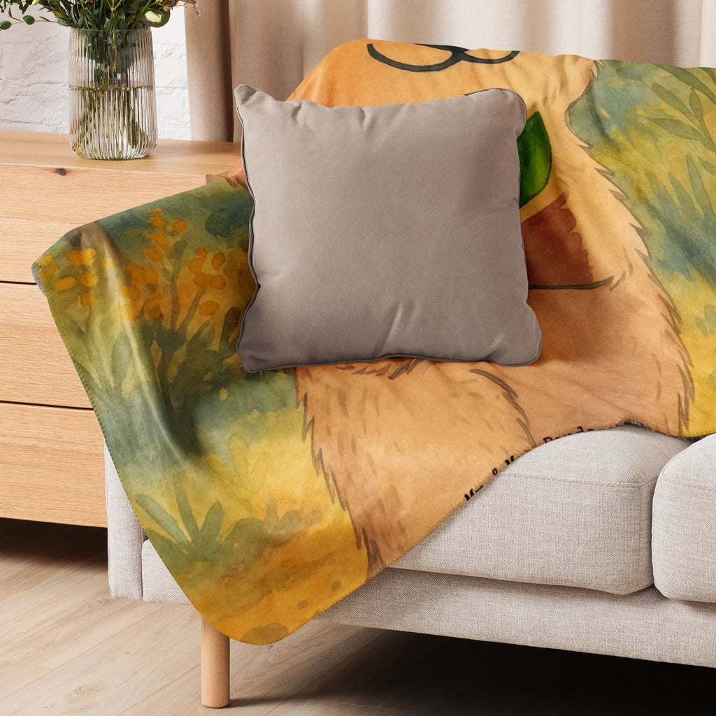 Sherpa Kuscheldecke Quokka Happy Design Tiermotive, Gute Laune, lustige Sprüche, Tiere, Verschieben, Niedliches Tier, Aufschieberitis, Quokka, Dinge erledigen, Lustiger Spruch