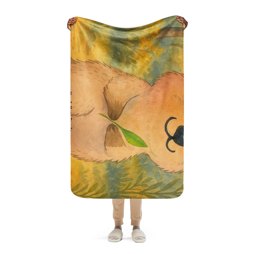 Sherpa Kuscheldecke Quokka Happy Design Tiermotive, Gute Laune, lustige Sprüche, Tiere, Verschieben, Niedliches Tier, Aufschieberitis, Quokka, Dinge erledigen, Lustiger Spruch