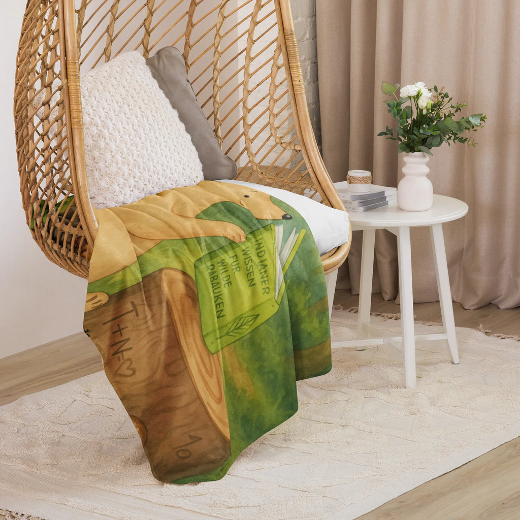 Sherpa Kuscheldecke Igel Federschmuck Design Waldtiere, Tiere, Lagerfeuer, Abenteuer, Igel, Indianer, Camping