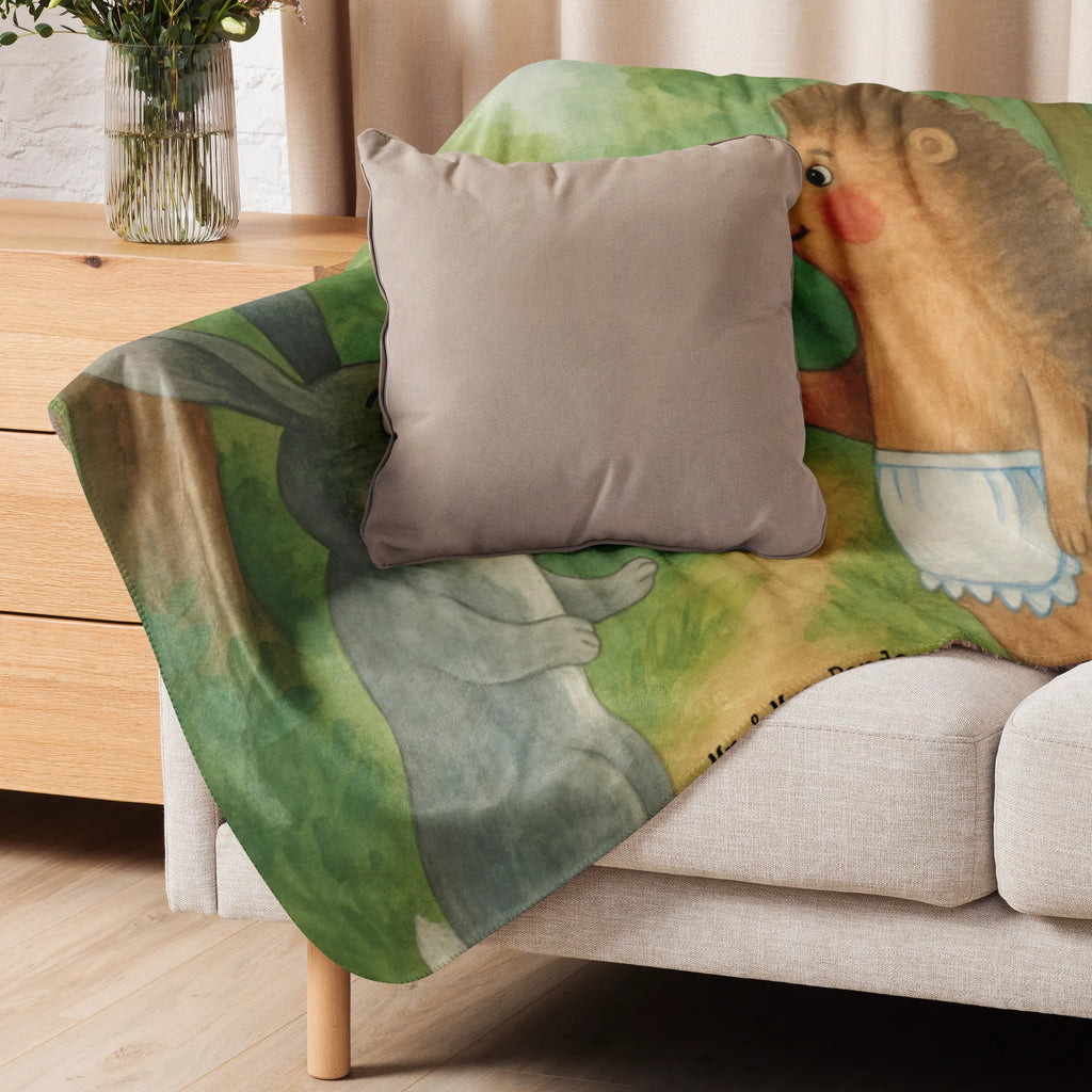 Sherpa Kuscheldecke Hase Igel Design Tiermotive, Gute Laune, lustige Sprüche, Tiere, Igel, Igel und Hase, Hase, Trennungsschmerz, Liebeskummer Geschenk, Spruch romantisch, Trösten, Herzschmerz, Liebe Spruch