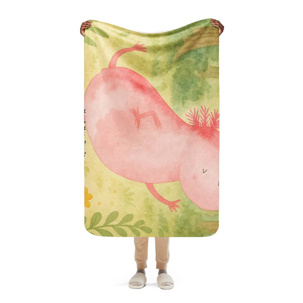 Sherpa Kuscheldecke Axolotl Tanzen Design Axolotl, Molch, Axolot, Sterne, Schwanzlurch, Freundin, Lurche, Lurch, Dachschaden, beste Freundin, verrückt
