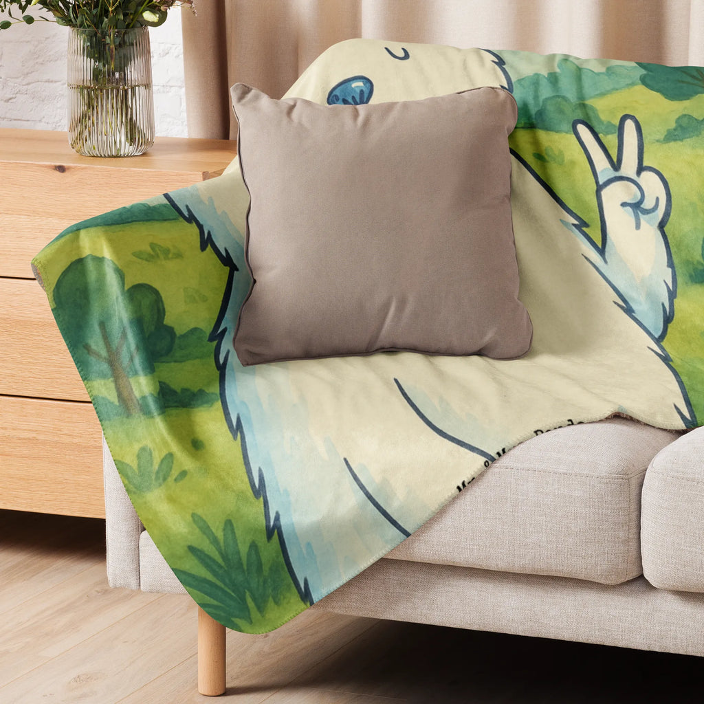 Sherpa Kuscheldecke Eisbär Faul Design Bär, Teddy, Teddybär, Homeoffice, Bürojob, Nordpol, Büro, Arbeit, Entspannen, Faul, Relaxen, Eisbär, Arbeitsplatz