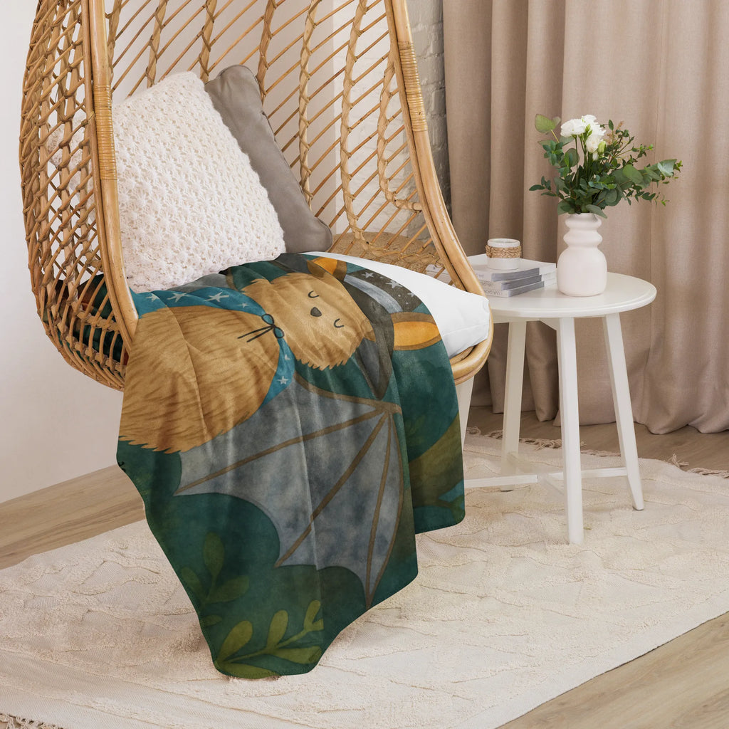 Sherpa Kuscheldecke Fledermaus Zauberer Design Tiermotive, Gute Laune, lustige Sprüche, Tiere, Zauberer, Fledermaus, Fledermäuse, Frauen, Magier, reinsteigern