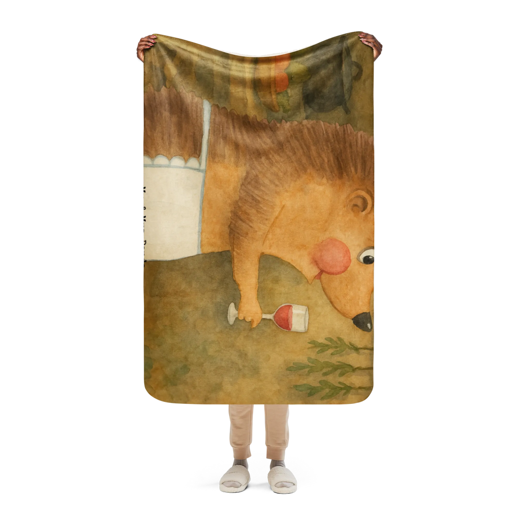 Sherpa Kuscheldecke Igel Wein Design Tiermotive, Gute Laune, lustige Sprüche, Tiere, Geschenk Weinliebhaber, Wein Deko, Weinglas, Wein Spruch, Rotwein, Wein trinken, Geschenk Weintrinker, Igel, Weißwein