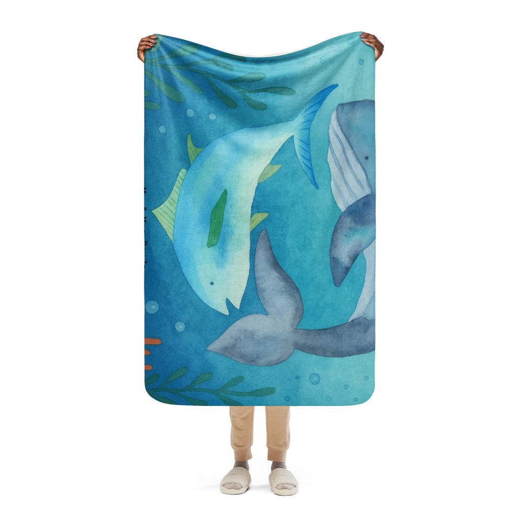 Sherpa Kuscheldecke Walfisch Thunfisch Design Tiermotive, Gute Laune, lustige Sprüche, Tiere, Flachwitz, Spruch des Tages, Spruch lustig, Tunfisch, Wahl, Witz, Wal, Wortwitz lustig, Flachwitz Geschenk