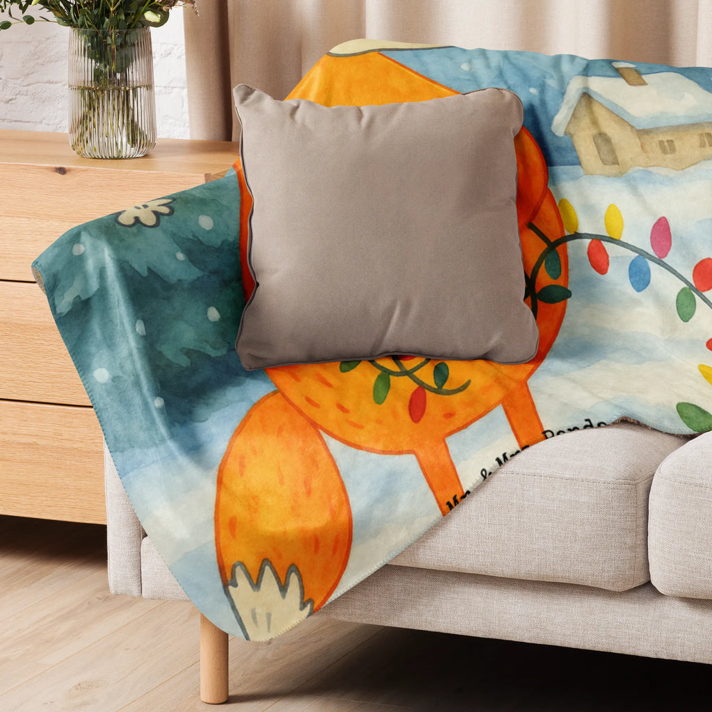 Sherpa Kuscheldecke Fuchs Weihnachten Design Winter, Weihnachten, Weihnachtsdeko, Nikolaus, Advent, Heiligabend, Wintermotiv, Fuchs, Füchse, Weihnachtszeit, Spruch schön, Geschenk Weihnachten, Weihnachtsmann