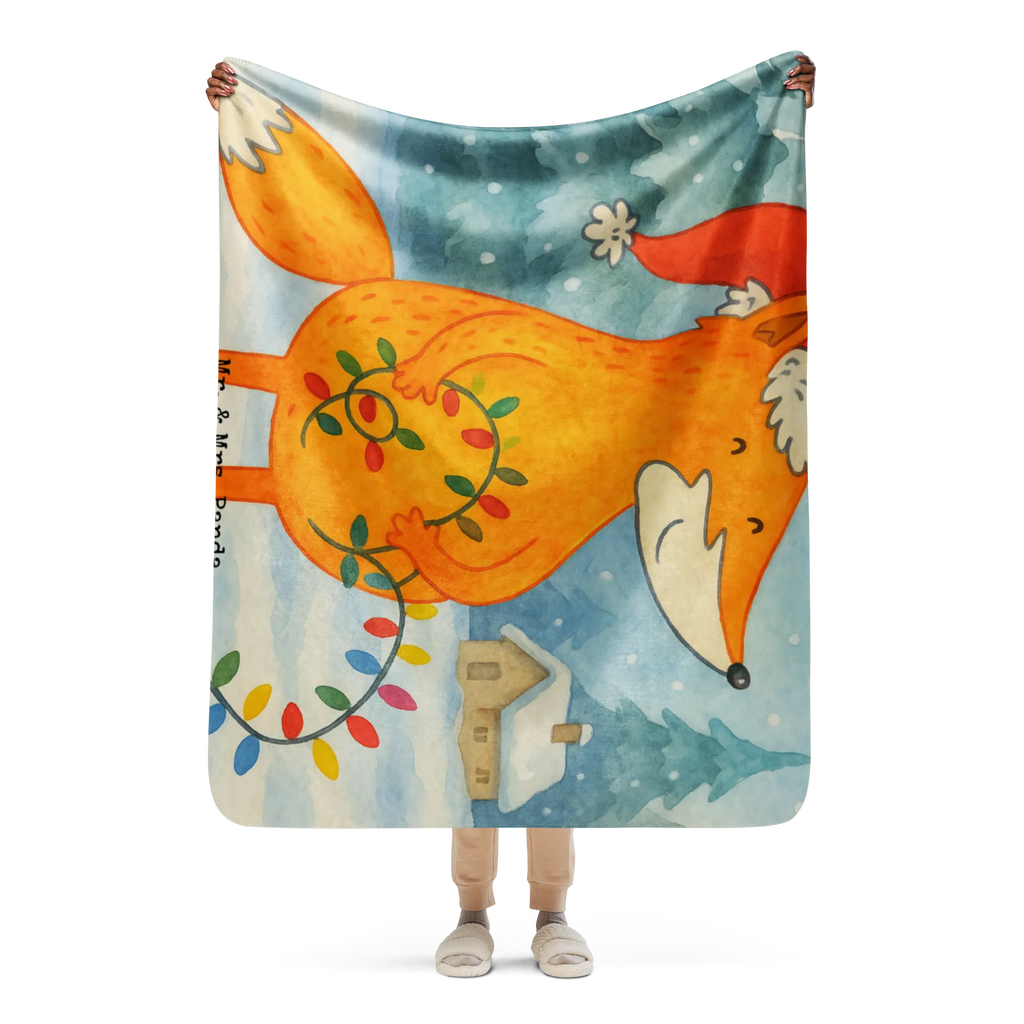 Sherpa Kuscheldecke Fuchs Weihnachten Design Winter, Weihnachten, Weihnachtsdeko, Nikolaus, Advent, Heiligabend, Wintermotiv, Fuchs, Füchse, Weihnachtszeit, Spruch schön, Geschenk Weihnachten, Weihnachtsmann