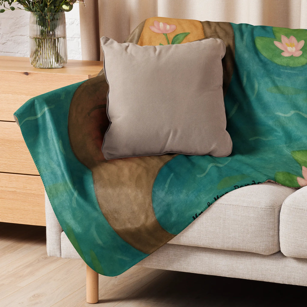 Sherpa Kuscheldecke Otter Seerose Design Otter, Fischotter, Seeotter, Otter Seeotter See Otter