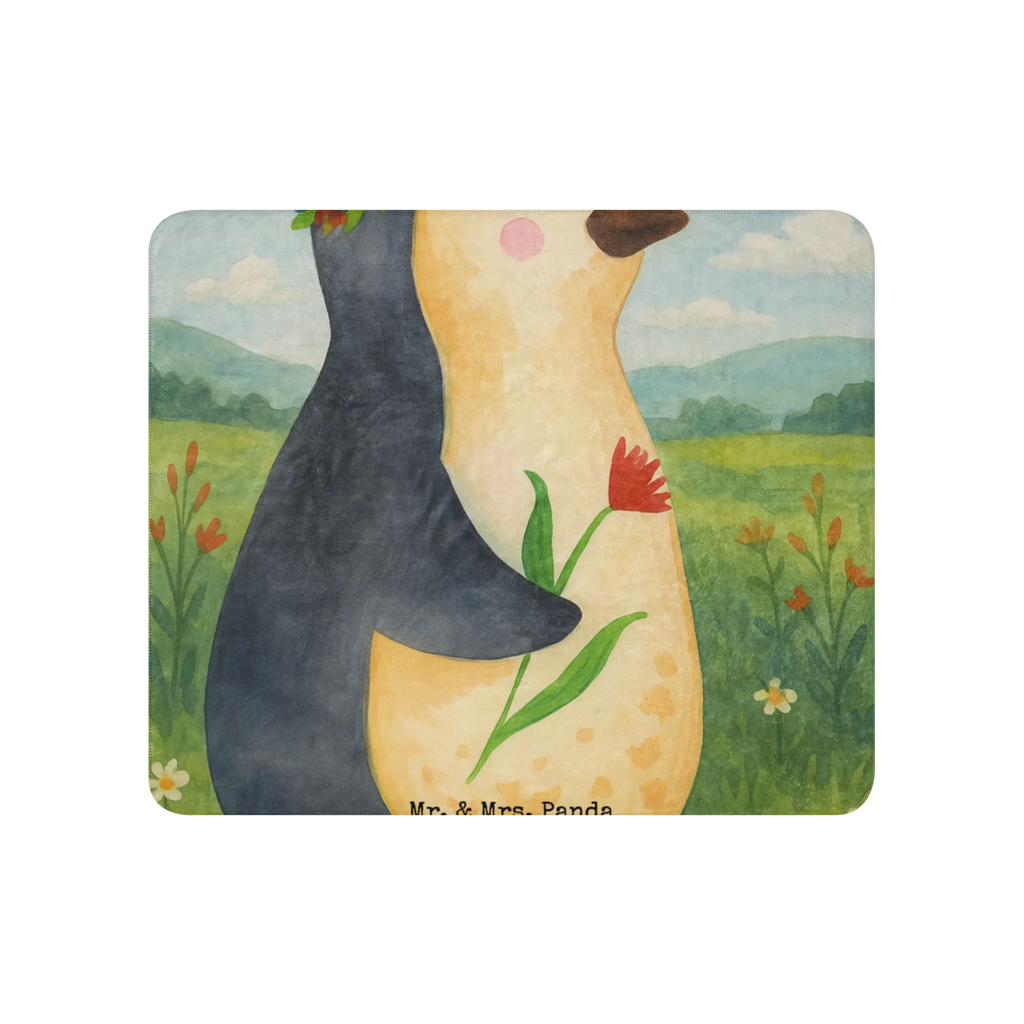 Sherpa Kuscheldecke Pinguin Blumen Design Pinguin, Liebeskummer, Universum, Pinguine, Lebenslust, Wünsche, Leben, Motivation, Lebensziele, Ziele, Blumenkranz, Geschenkidee