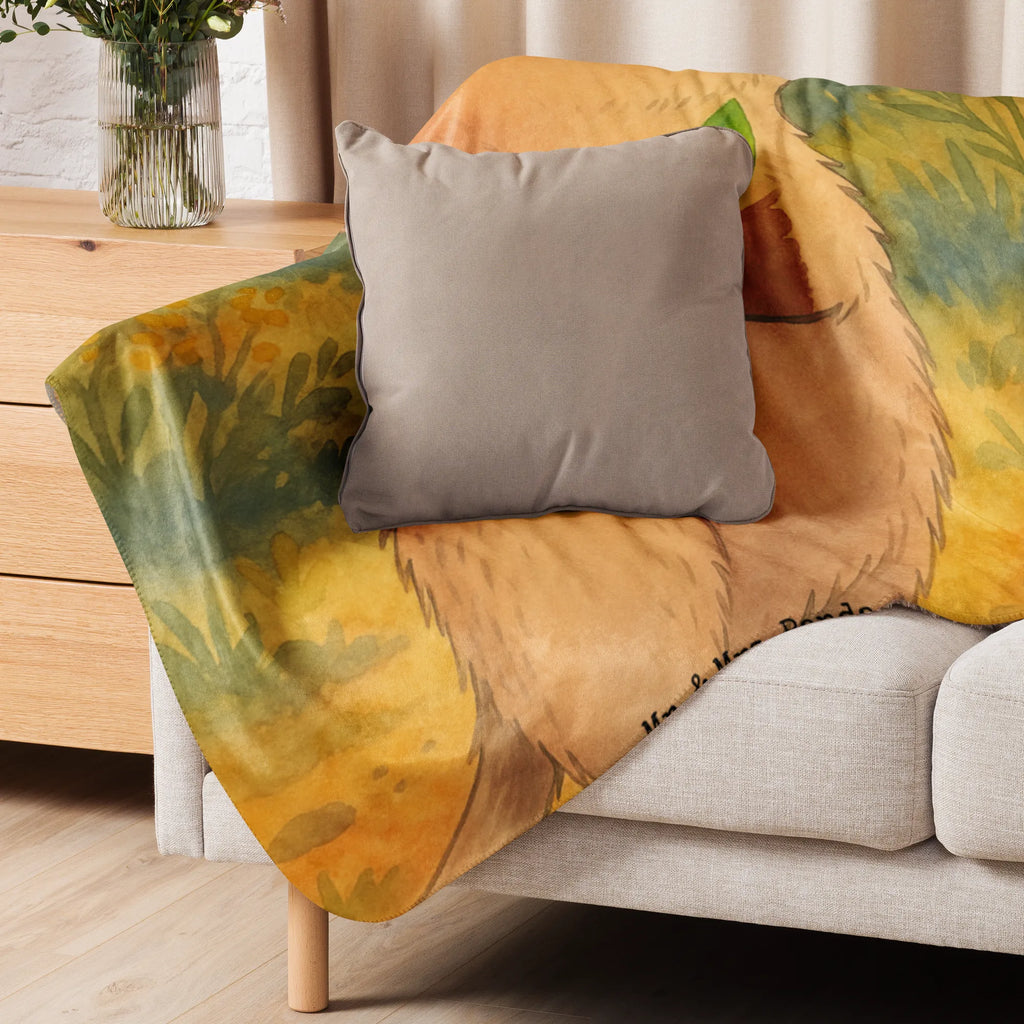 Sherpa Kuscheldecke Quokka Happy Design Tiermotive, Gute Laune, lustige Sprüche, Tiere, Verschieben, Niedliches Tier, Aufschieberitis, Quokka, Dinge erledigen, Lustiger Spruch